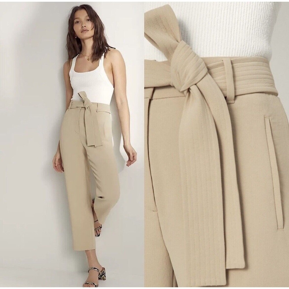 Aritzia Wilfred Tie Front High Rise Pants Crepette